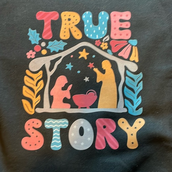 🆕True Story Bible  / Sweatshirt Crewneck / Holiday Christmas Sweater / … - Picture 3 of 4